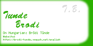 tunde brodi business card